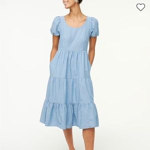 J. Crew Factory women’s chambray midi dress. Size 4. New with tags.